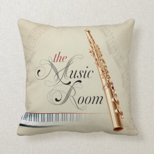 The Music Room Flute Pillow Kussen