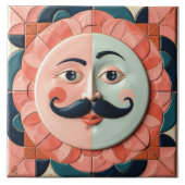 The Mustached Muse Tegeltje (Voorkant)