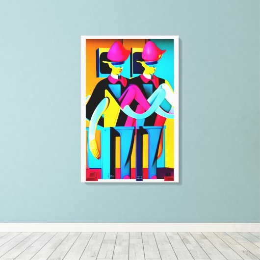 The Muster Drill Canvas Afdruk (Insitu (Houten vloer))