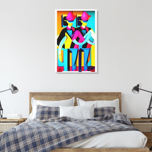 The Muster Drill Canvas Afdruk (Insitu (Slaapkamer))