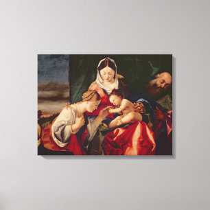 The Mystic Marriage of Saint Catherine, 1505/8 Canvas Afdruk