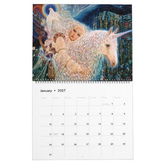 'The Mystical Unicorn' kalender van Elizabeth Kyle (Jan 2027)