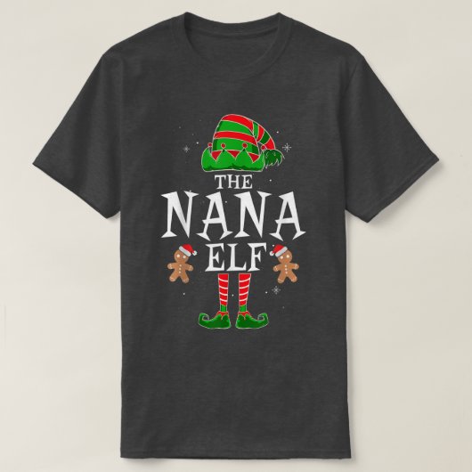 The Nana Elf Group Matching Family Kerstmis Grand T-shirt (Design voorkant)