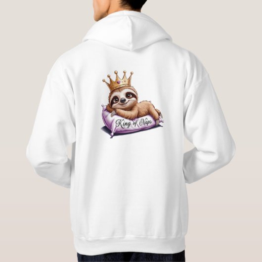 The Nap King - Een stijlvolle luiaard! Hoodie (Achterkant)
