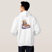 The Nap King - Een stijlvolle luiaard! Hoodie (Achterkant volledig)