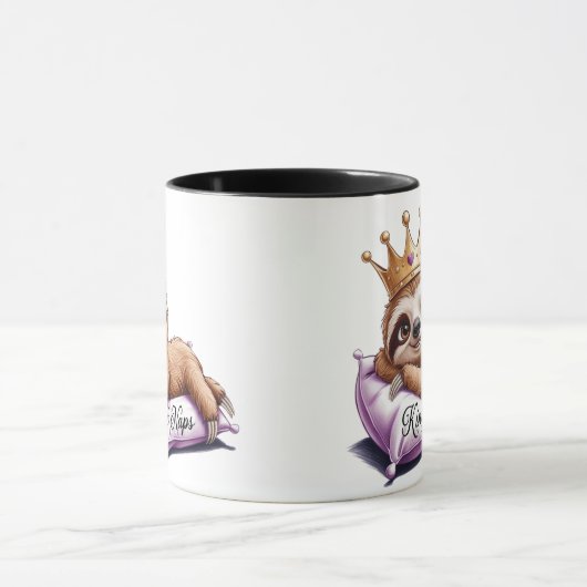 The Nap King - Een stijlvolle luiaard! Mok (Midden)