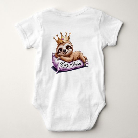 The Nap King - Een stijlvolle luiaard! Romper (Achterkant)