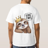 The Nap King - Een stijlvolle luiaard T-shirt (Achterkant)