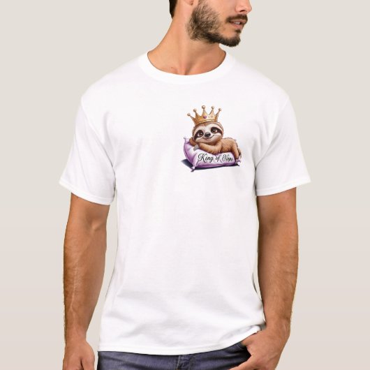 The Nap King - Een stijlvolle luiaard! T-shirt (Voorkant)