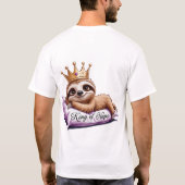 The Nap King - Een stijlvolle luiaard! T-shirt (Achterkant)