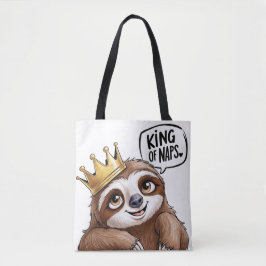 The Nap King - Een stijlvolle luiaard! Tote Bag