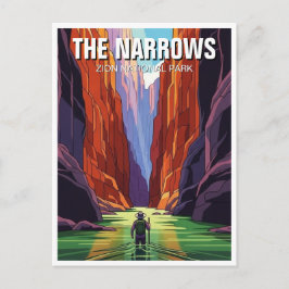 The Narrows in Zion National Park Utah Briefkaart