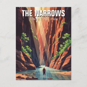 The Narrows in Zion National Park Utah Briefkaart