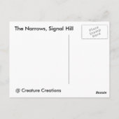The Narrows, Signal Hill Briefkaart (Achterkant)