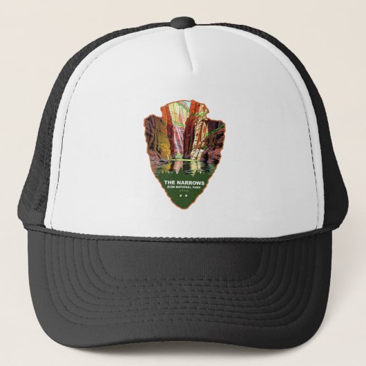 The Narrows Zion National Park Arrowhead Trucker Pet (Voorkant)