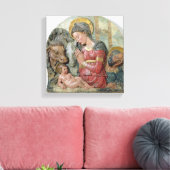 The Natitivity, c.1460 (geschilderd terracotta) Canvas Afdruk (Insitu (Woonkamer))