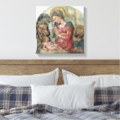 The Natitivity, c.1460 (geschilderd terracotta) Canvas Afdruk (Insitu (Slaapkamer))