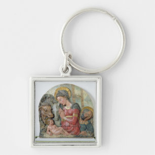 The Natitivity, c.1460 (geschilderd terracotta) Sleutelhanger