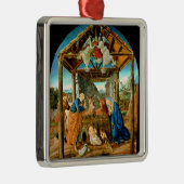 The Nativity, famous painting by Sandro Botticelli Metalen Ornament (Rechts)