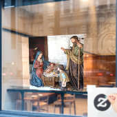 THE NATIVITY: MARY, JOSEPH, JESUS AND SHEPHERD BOY RAAMSTICKER (Cafe Raam)