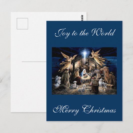 The Nativity of Baby Jesus Christmas Greetings Briefkaart (Voorkant / Achterkant)