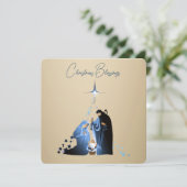 The Nativity of Baby Jesus Christmas Greetings Feestdagenkaart (Staand voorkant)