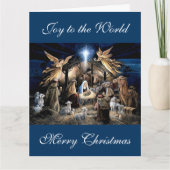 The Nativity of Baby Jesus Christmas Greetings Kaart (Voorkant)