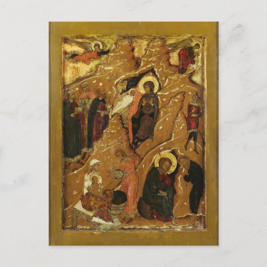 The Nativity of Christ from a Festival Tier Icon Briefkaart (Voorkant)