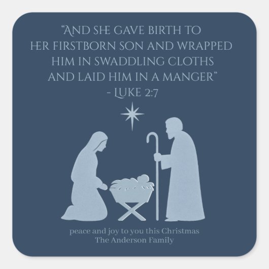 The Nativity Sticker – Birth of Jesus Manger Scene (Voorkant)
