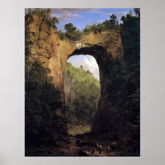 The Natural Bridge, Virginia door Frederick Church Poster (Voorkant)