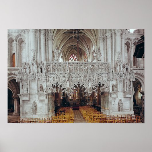 The Nave and Interior of Eglise Poster (Voorkant)
