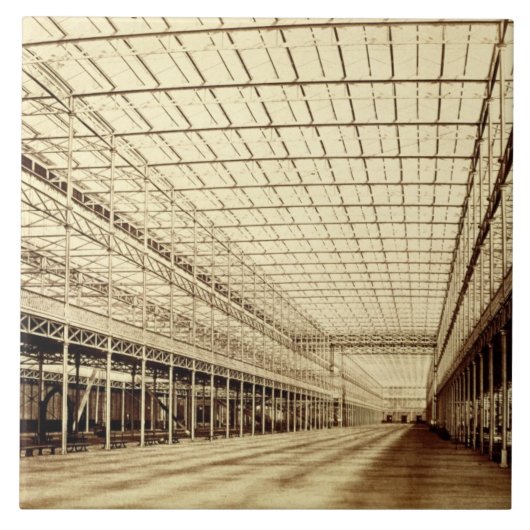 The Nave at Crystal Palace, Hyde Park, maart 1852 Tegeltje (Voorkant)