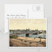 The Neckar Bridge, Mannheim, Baden, Duitsland magn Briefkaart (Voorkant / Achterkant)