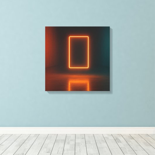 The Neon Gate Canvas Afdruk (Insitu (Houten vloer))