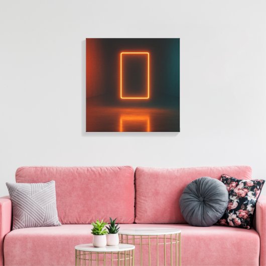 The Neon Gate Canvas Afdruk (Insitu (Woonkamer))