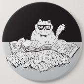 The Nerd Cat Ronde Button 6,0 Cm (Voorkant)