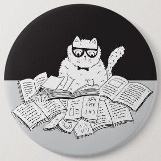 The Nerd Cat Ronde Button 6,0 Cm