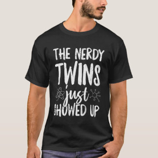 The nerdy twins just showed up Design for retro T-shirt