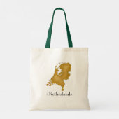 The Netherlands Map in Gold and Black Text Tote Bag (Achterkant)