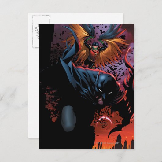 The New 52 - Batman and Robin #1 Briefkaart (Voorkant / Achterkant)