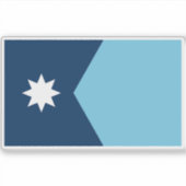 The new Flag of Minnesota State Sticker (Voorkant)