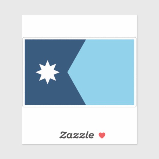 The new Flag of Minnesota State Sticker (Vel)