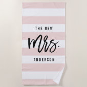 The New Mrs. | Personalized Bride Strandlaken (Voorkant)