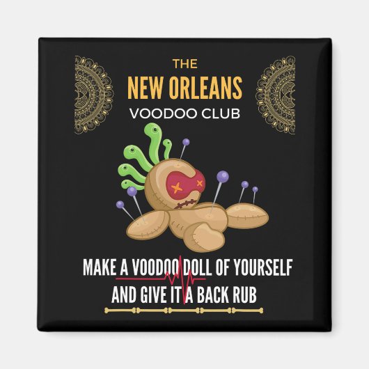 The New Orleans Voodoo Club - Crazy, Insane  Magneet (Voorkant)
