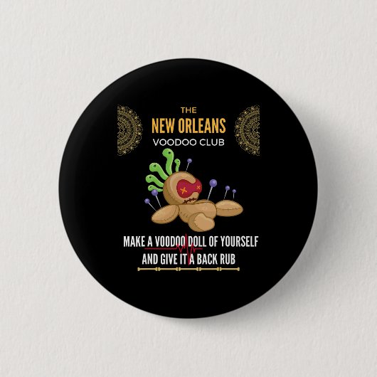 The New Orleans Voodoo Club - Crazy, Insane  Ronde Button 5,7 Cm (Voorkant)