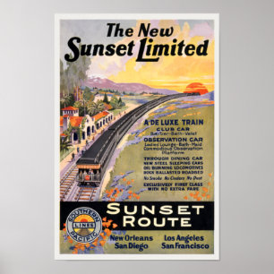 The New Sunset Limited Vintage Poster 1924