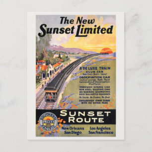 The New Sunset Limited Vintage Poster 1924 Briefkaart