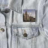 The New Town Hall, Amsterdam, 1668 Vierkante Button 5,1 Cm (In situ)