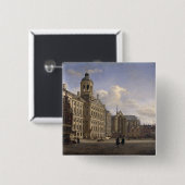The New Town Hall, Amsterdam, 1668 Vierkante Button 5,1 Cm (Voorkant /achterkant)