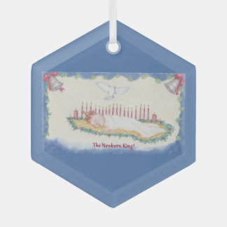 The Newborn King! Glas Ornament